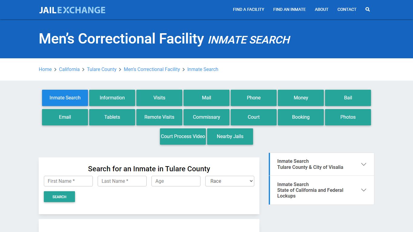 Men’s Correctional Facility, CA Inmate Search: Roster & Mugshots